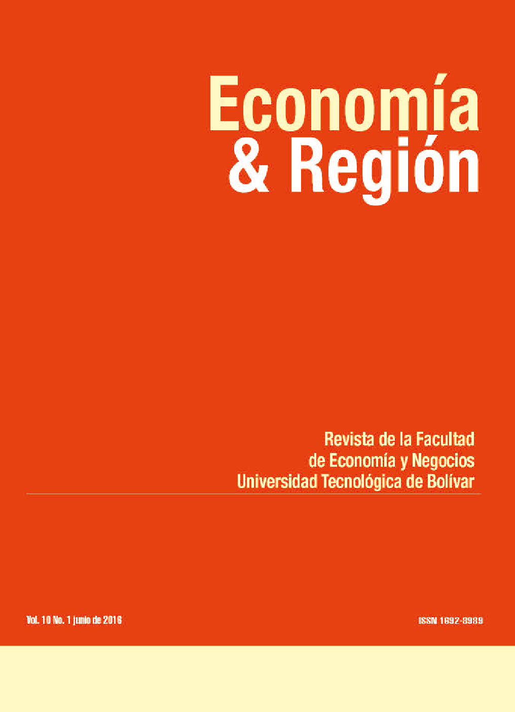 					Ver Vol. 10 Núm. 1 (2016): Economía & Región
				
