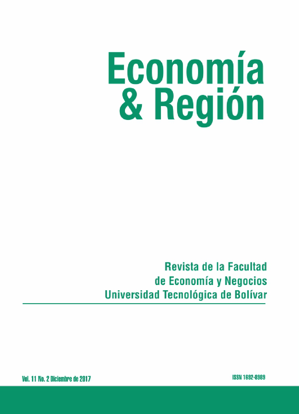 					Ver Vol. 11 Núm. 2 (2017): Economía & Región
				