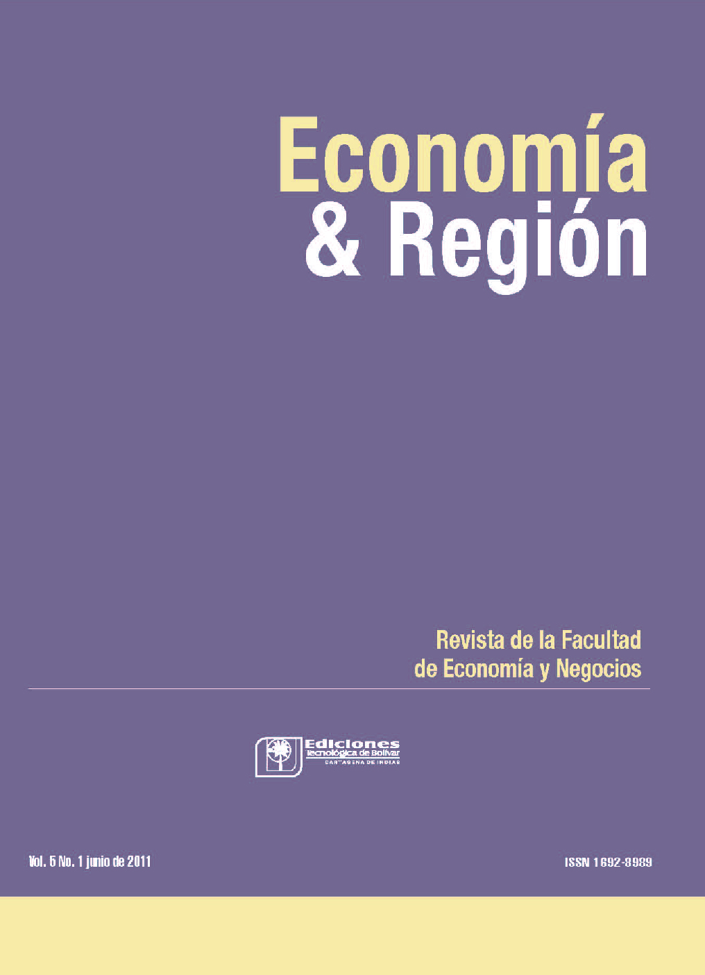 					Ver Vol. 5 Núm. 1 (2011): Economía & Región
				