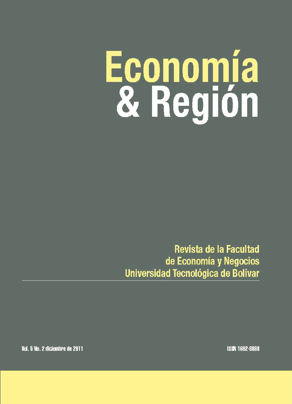 					Ver Vol. 5 Núm. 2 (2011): Economía & Región
				