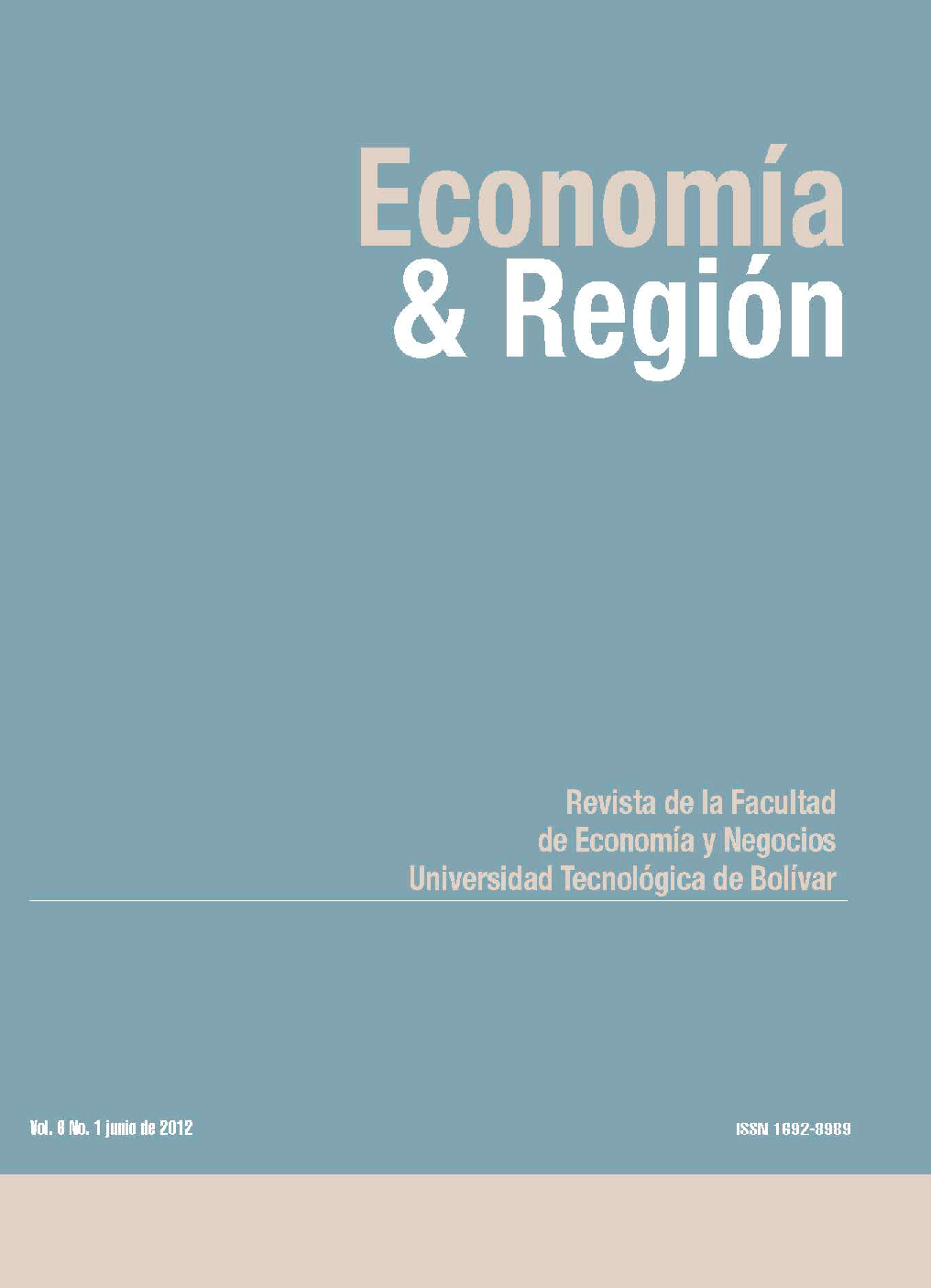 					Ver Vol. 6 Núm. 1 (2012): Economía & Región
				