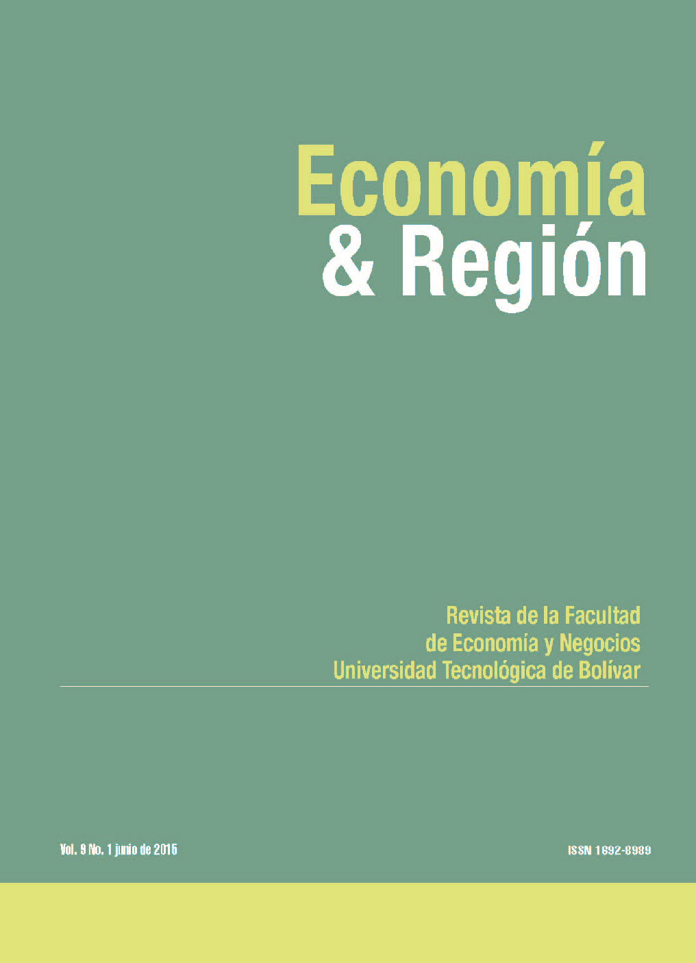 					Ver Vol. 9 Núm. 1 (2015): Economía & Región
				
